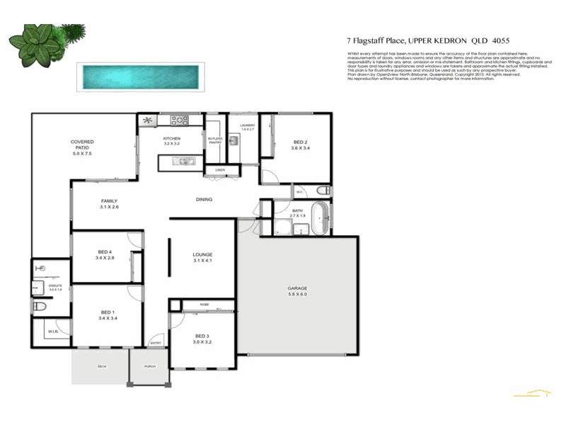 7 Flagstaff Place, Upper Kedron QLD 4055 Floorplan