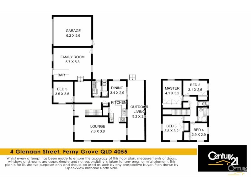 4 Glenaan Street, Ferny Grove QLD 4055 Floorplan