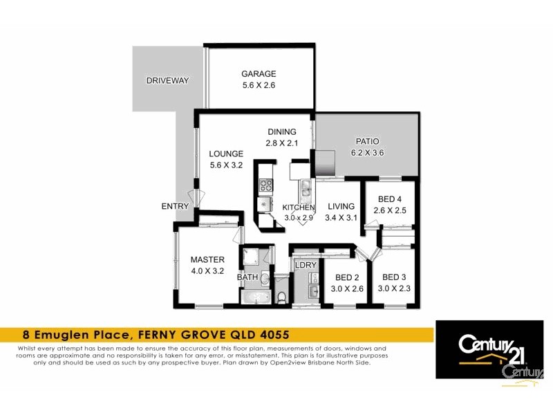 8 Emuglen Place, Ferny Grove QLD 4055 Floorplan