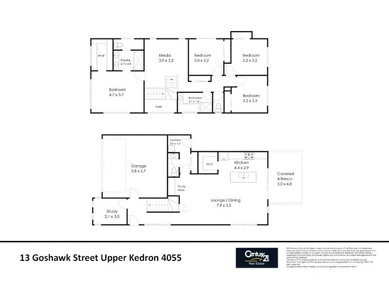 13 Goshawk Street, Upper Kedron QLD 4055 Floorplan