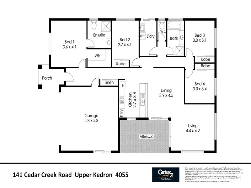 141 Cedar Creek Road, Upper Kedron QLD 4055 Floorplan