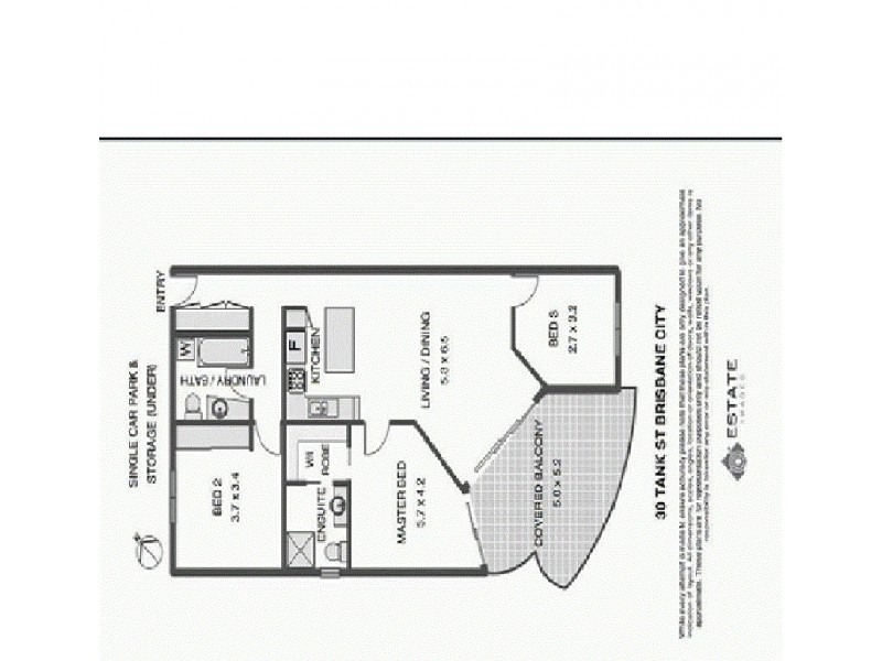 1101/30 Tank Street, Brisbane City QLD 4000 Floorplan