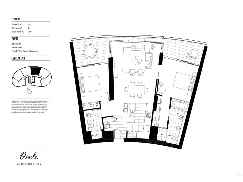 1 The Oracle Boulevard, Broadbeach QLD 4218 Floorplan
