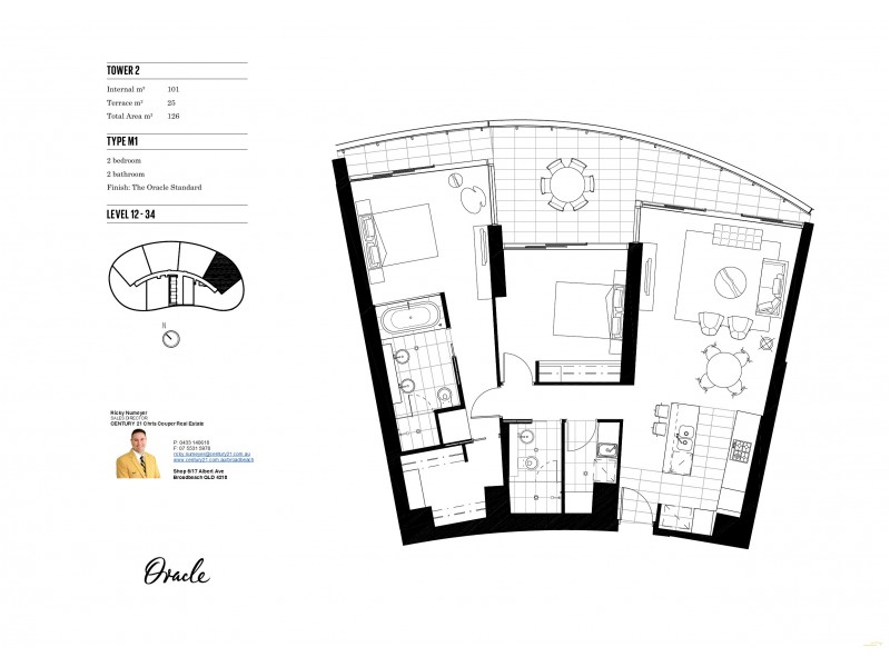 L26/1 Oracle BLVD, Broadbeach QLD 4218 Floorplan