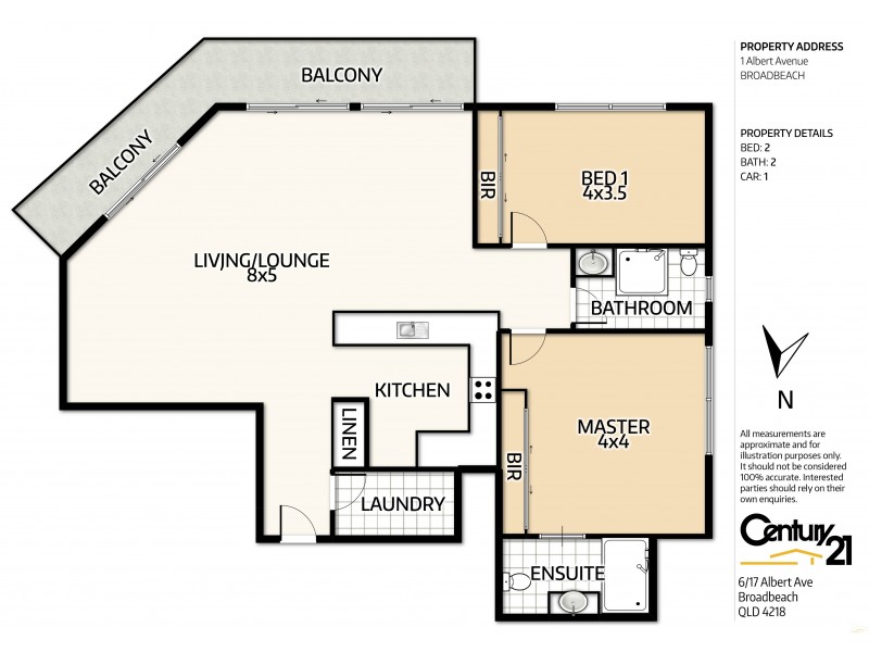 5E/1 Albert Avenue, Broadbeach QLD 4218 Floorplan