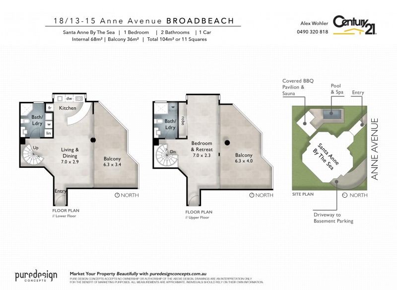 18/13-15 Anne Avenue, Broadbeach QLD 4218 Floorplan