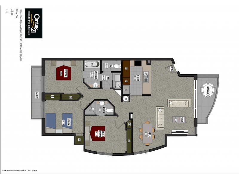 23/10-16 Alexandra Avenue, Mermaid Beach QLD 4218 Floorplan