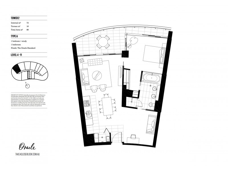 703/1 Oracle Boulevard, Broadbeach QLD 4218 Floorplan