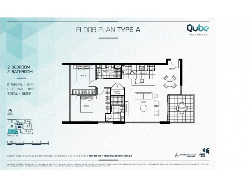 2-4 Jubilee Avenue, Broadbeach QLD 4218 Floorplan