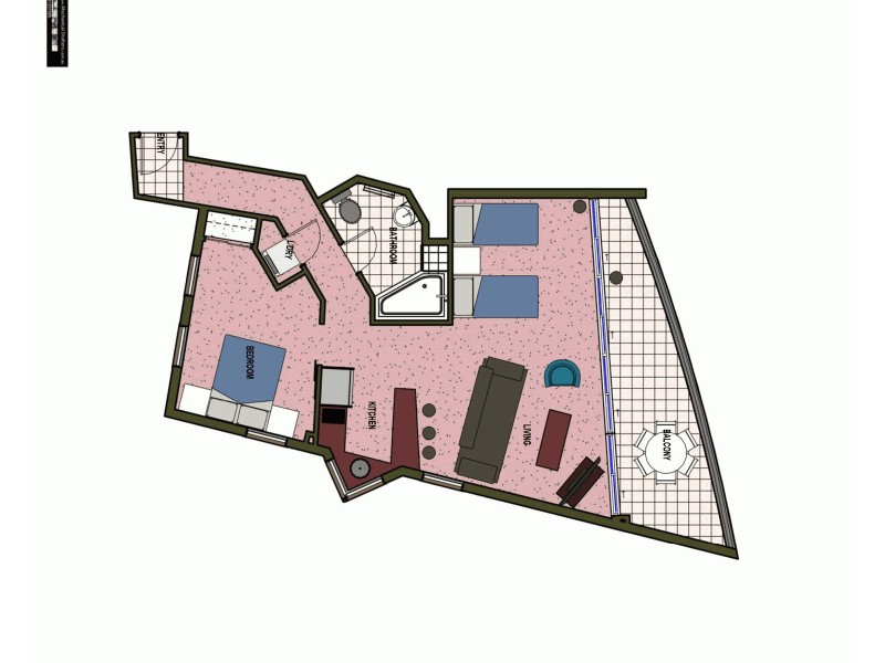 612/42 Surf Parade, Broadbeach QLD 4218 Floorplan