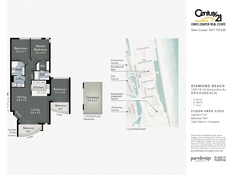 129/10-16 Alexandra Avenue, Mermaid Beach QLD 4218 Floorplan