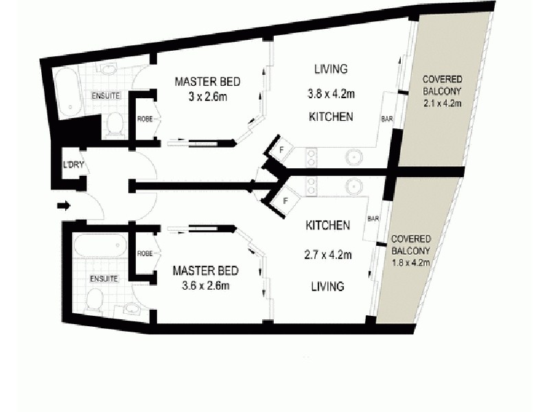 10/42 Surf Parade, Broadbeach QLD 4218 Floorplan