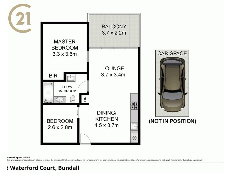 1114/6 Waterford Court, Bundall QLD 4217 Floorplan
