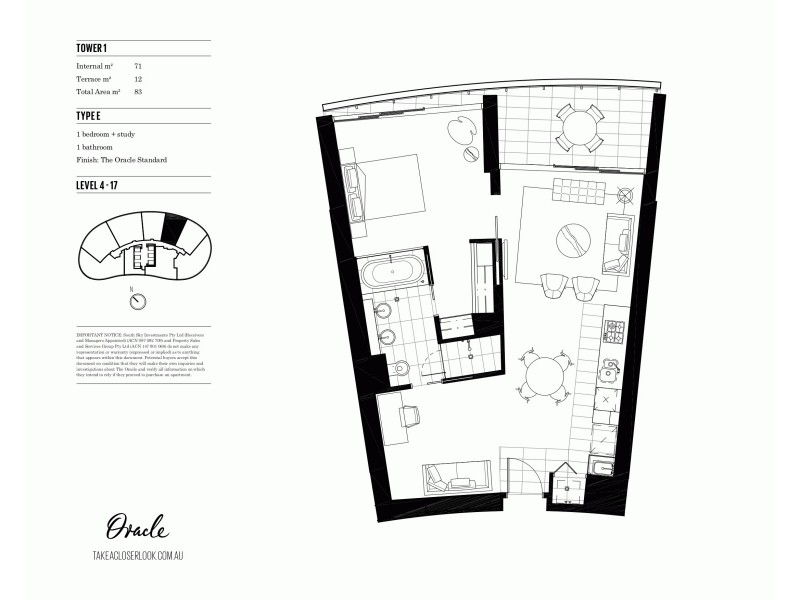 905/1 Oracle Boulevard, Broadbeach QLD 4218 Floorplan