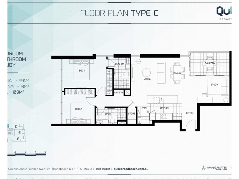 11C/2-4 Jubilee Avenue, Broadbeach QLD 4218 Floorplan