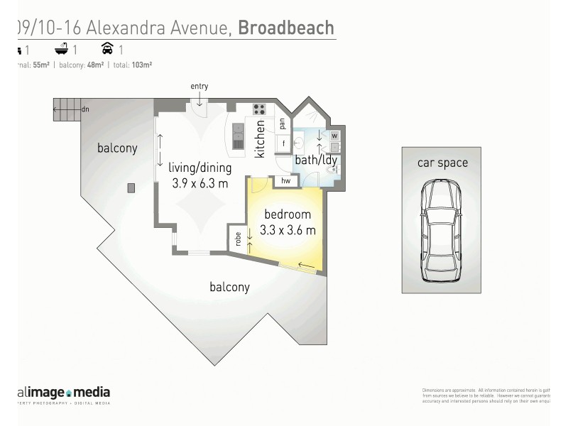 109/10 Alexandra Avenue, Mermaid Beach QLD 4218 Floorplan