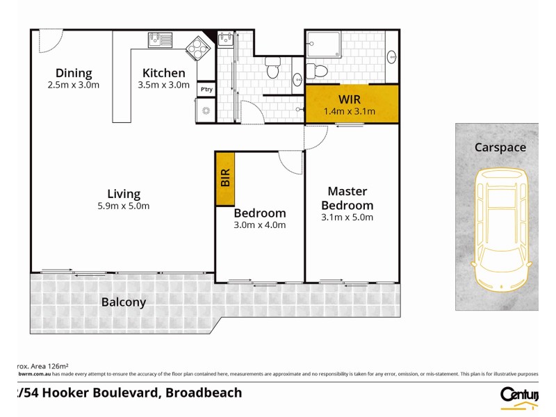 12/54 Hooker Boulevard, Mermaid Waters QLD 4218 Floorplan