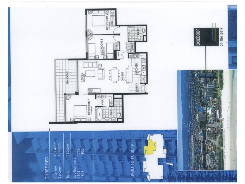 1805/2685 Gold Coast Highway, Broadbeach QLD 4218 Floorplan
