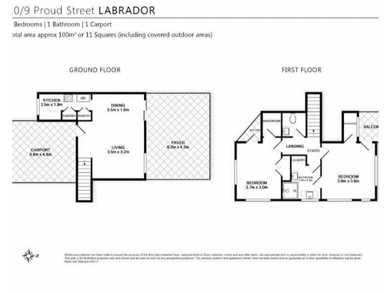 10/9 Proud Street, Labrador QLD 4215 Floorplan