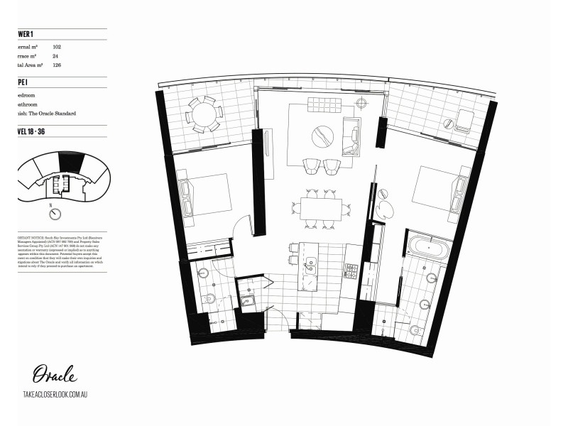 2404/1 Oracle Boulevard, Broadbeach QLD 4218 Floorplan