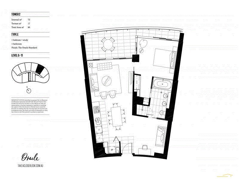 1 Oracle Blvd, Broadbeach QLD 4218 Floorplan