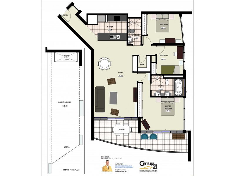 401/22 Surf Parade, Broadbeach QLD 4218 Floorplan