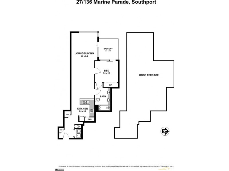 27/136 Marine Parade, Southport QLD 4215 Floorplan