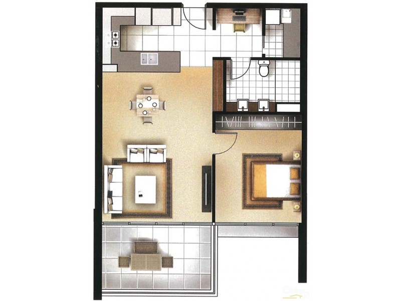 2105/34 Scarborough Street, Southport QLD 4215 Floorplan