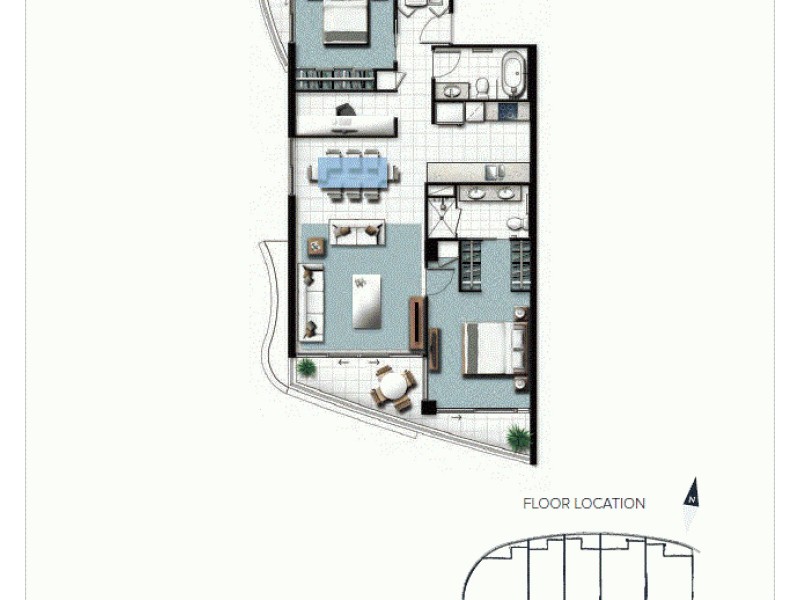 3510/5 Harbourside Court, Biggera Waters QLD 4216 Floorplan