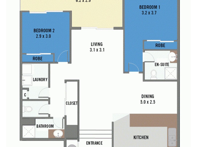 13/52-58  Queen Street, Southport QLD 4215 Floorplan