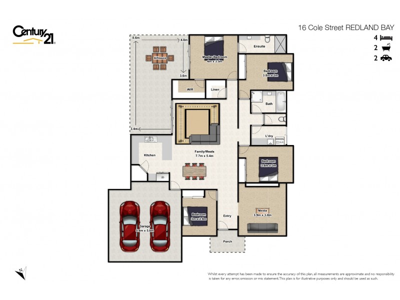 16 Cole Street, Redland Bay QLD 4165 Floorplan