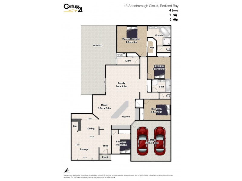 13 Attenborough Circuit, Redland Bay QLD 4165 Floorplan
