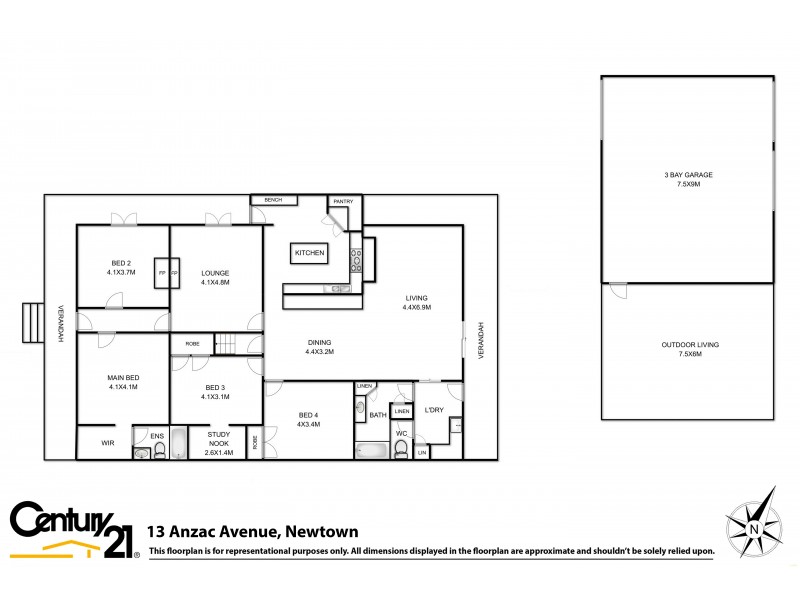 13 Anzac Avenue, Newtown QLD 4350 Floorplan