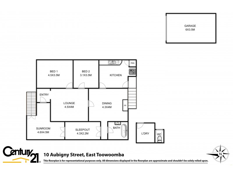 10 Aubigny Street, East Toowoomba QLD 4350 Floorplan