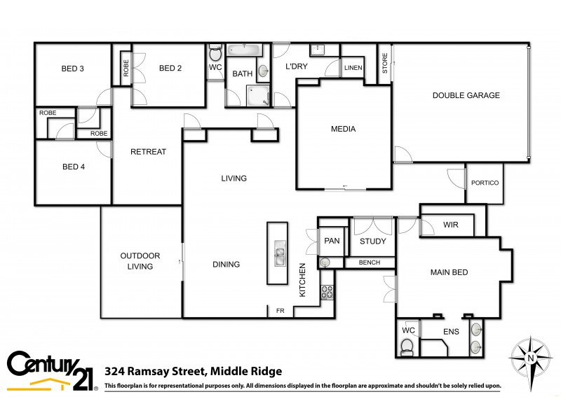 324 Ramsay Street, Middle Ridge QLD 4350 Floorplan