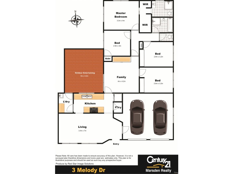 3 Melody Drive, Harristown QLD 4350 Floorplan