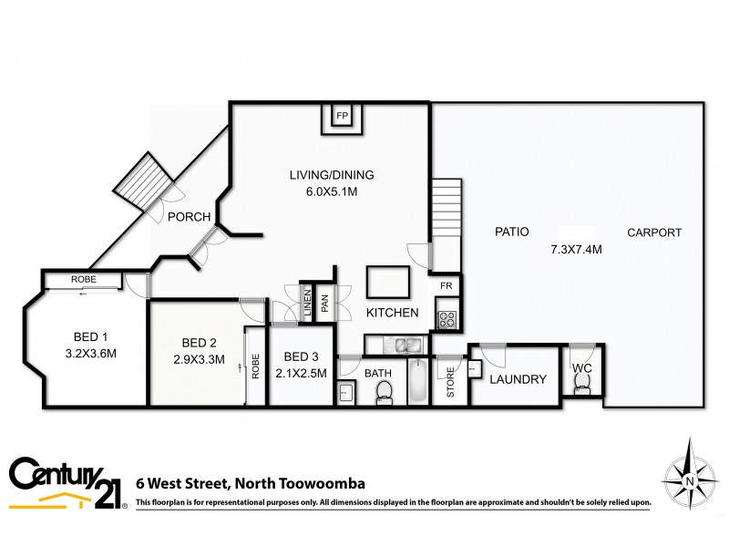 6 West Street, North Toowoomba QLD 4350 Floorplan