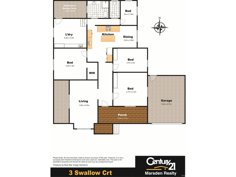 3 Swallow Court, Newtown QLD 4350 Floorplan