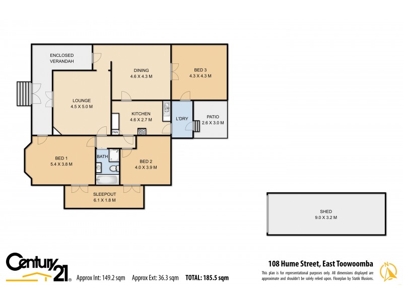 108 Hume Street, East Toowoomba QLD 4350 Floorplan