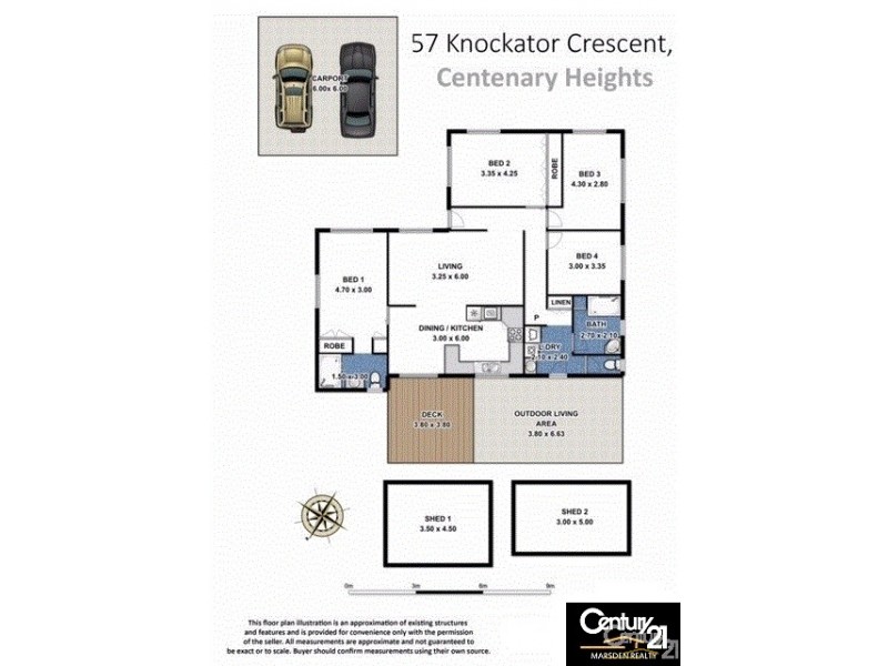 57 Knockator Crescent, Centenary Heights QLD 4350 Floorplan