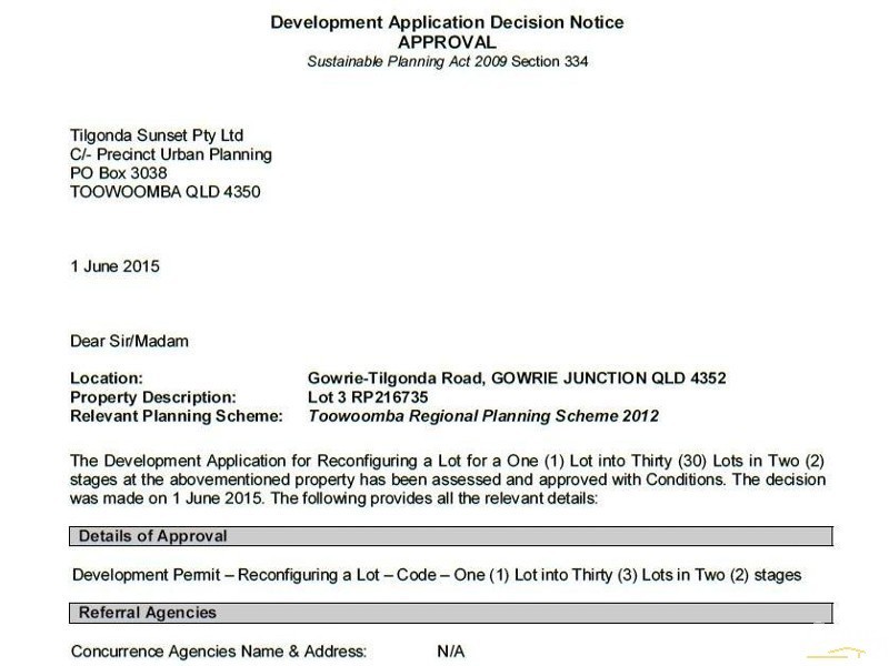 Lot 3  Gowrie Tilgonda Road, Gowrie Junction QLD 4352