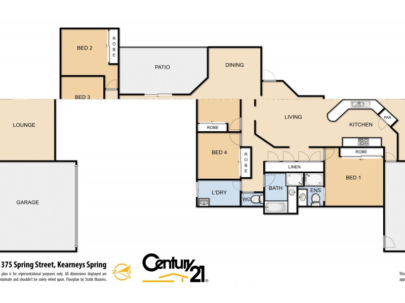 375 Spring Street, Kearneys Spring QLD 4350 Floorplan