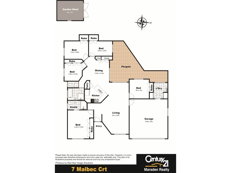 7 Malbec Court, Wilsonton Heights QLD 4350 Floorplan