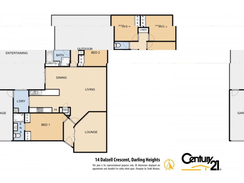 14 Dalzell Crescent, Darling Heights QLD 4350 Floorplan