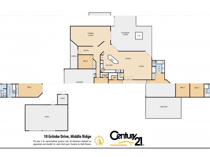10 Griinke Drive, Middle Ridge QLD 4350 Floorplan