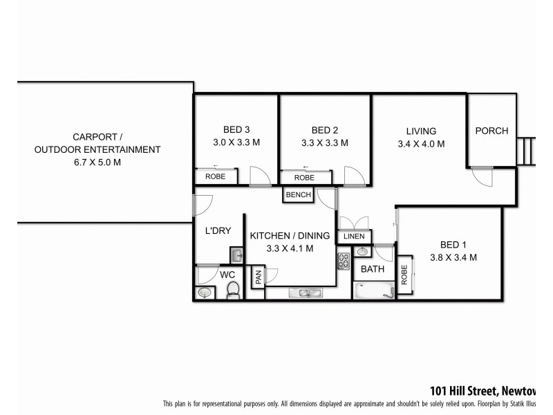101 Hill Street, Newtown QLD 4350 Floorplan