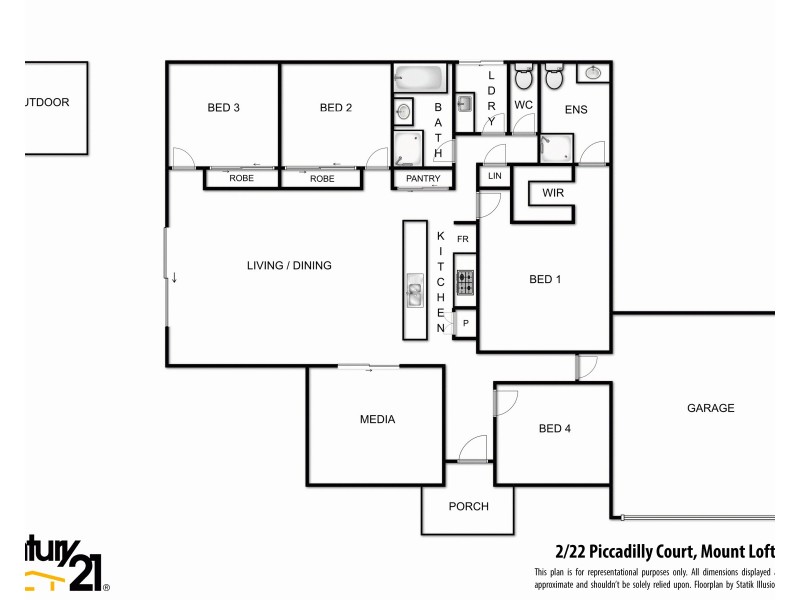 2/22 Piccadilly Court, Mount Lofty QLD 4350 Floorplan