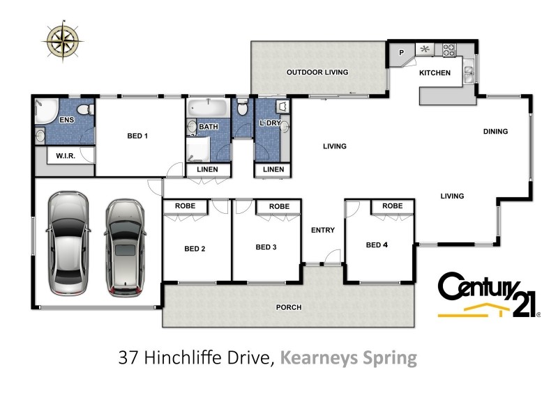 37 Hinchliffe Drive, Kearneys Spring QLD 4350 Floorplan