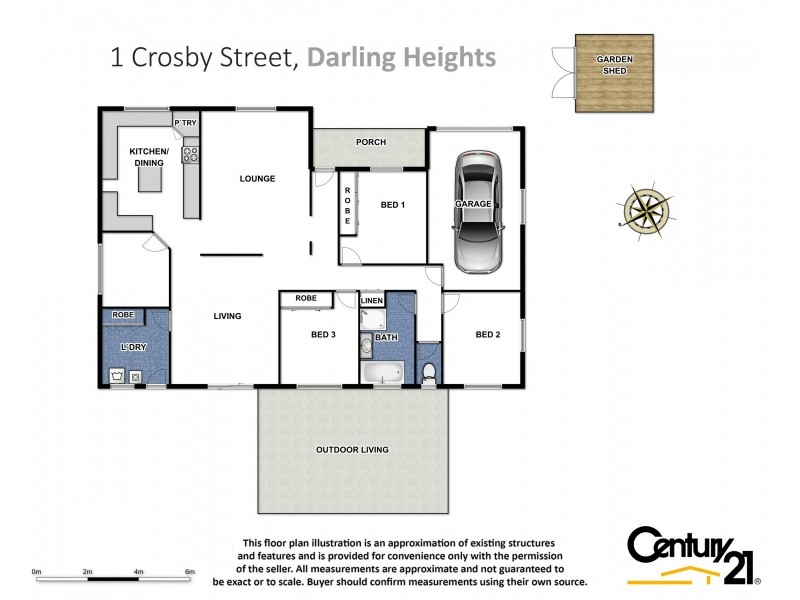 1 Crosby Street, Darling Heights QLD 4350 Floorplan