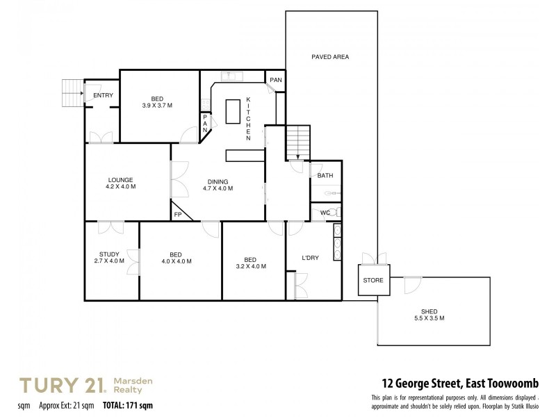 12 George Street, East Toowoomba QLD 4350 Floorplan